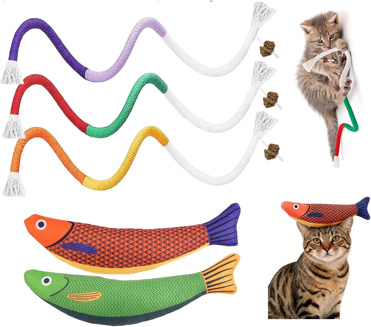 Colorful Cat Chew Rope