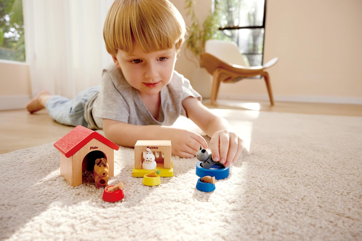 Hape Wooden Pet Animals Play Set - Hình 2