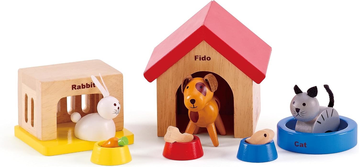 Hape Wooden Pet Animals Play Set