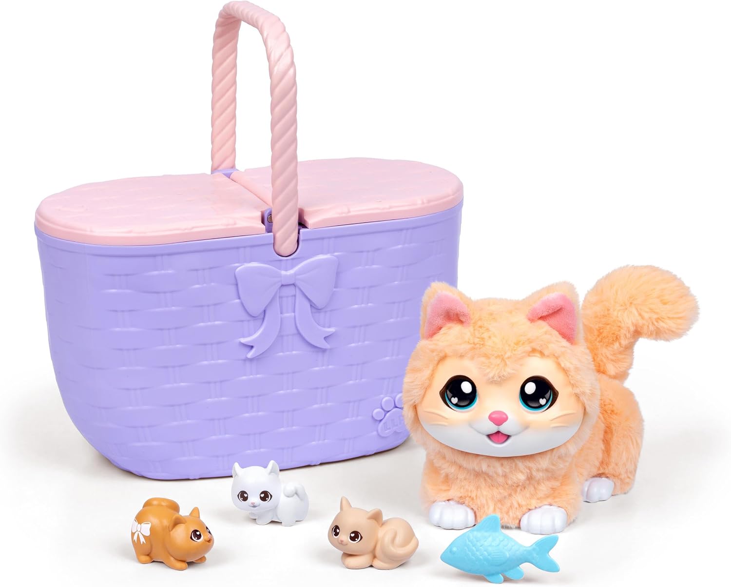 Peek-A-Roo Mama Cat & 3 Babies Interactive Plush Pet Set