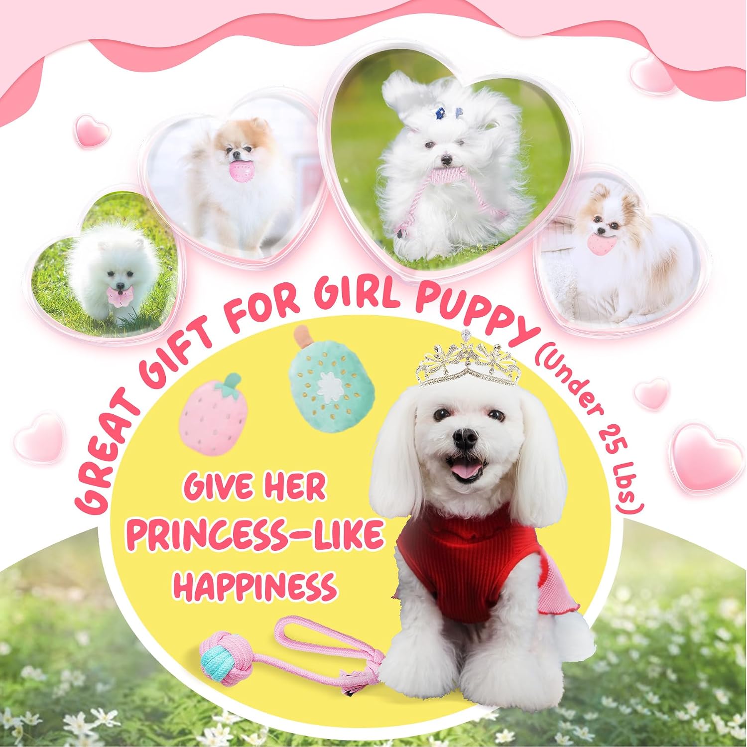 Pink Puppy Toy Set - Hình 2